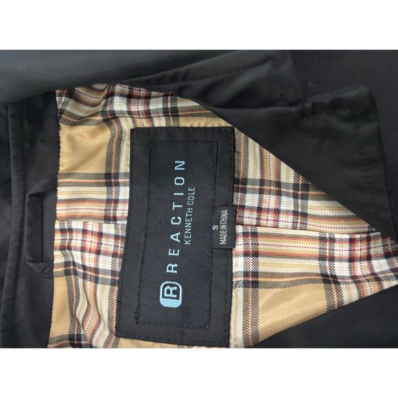 Kenneth Cole Reaction Black Trench Coat - Picture 4 of 5